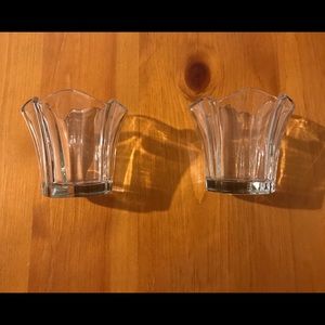 Set of Crystal Votive Candle Holders
